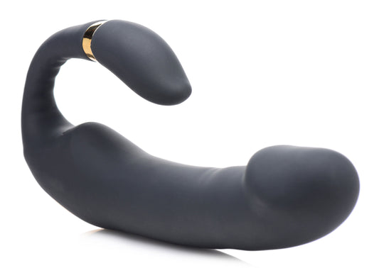 "10x Pleasure Pose Come Hither Silicone Vibe With Poseable Clit Stim INM-AG630"
