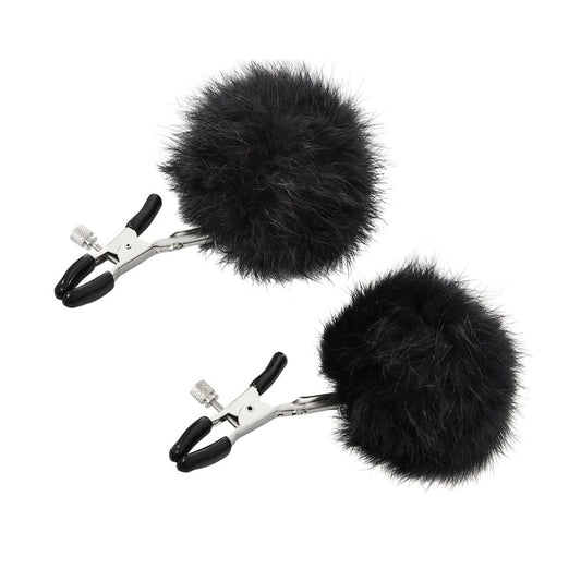 "Sincerely Fur Nipple Clips - Black SS520-35"