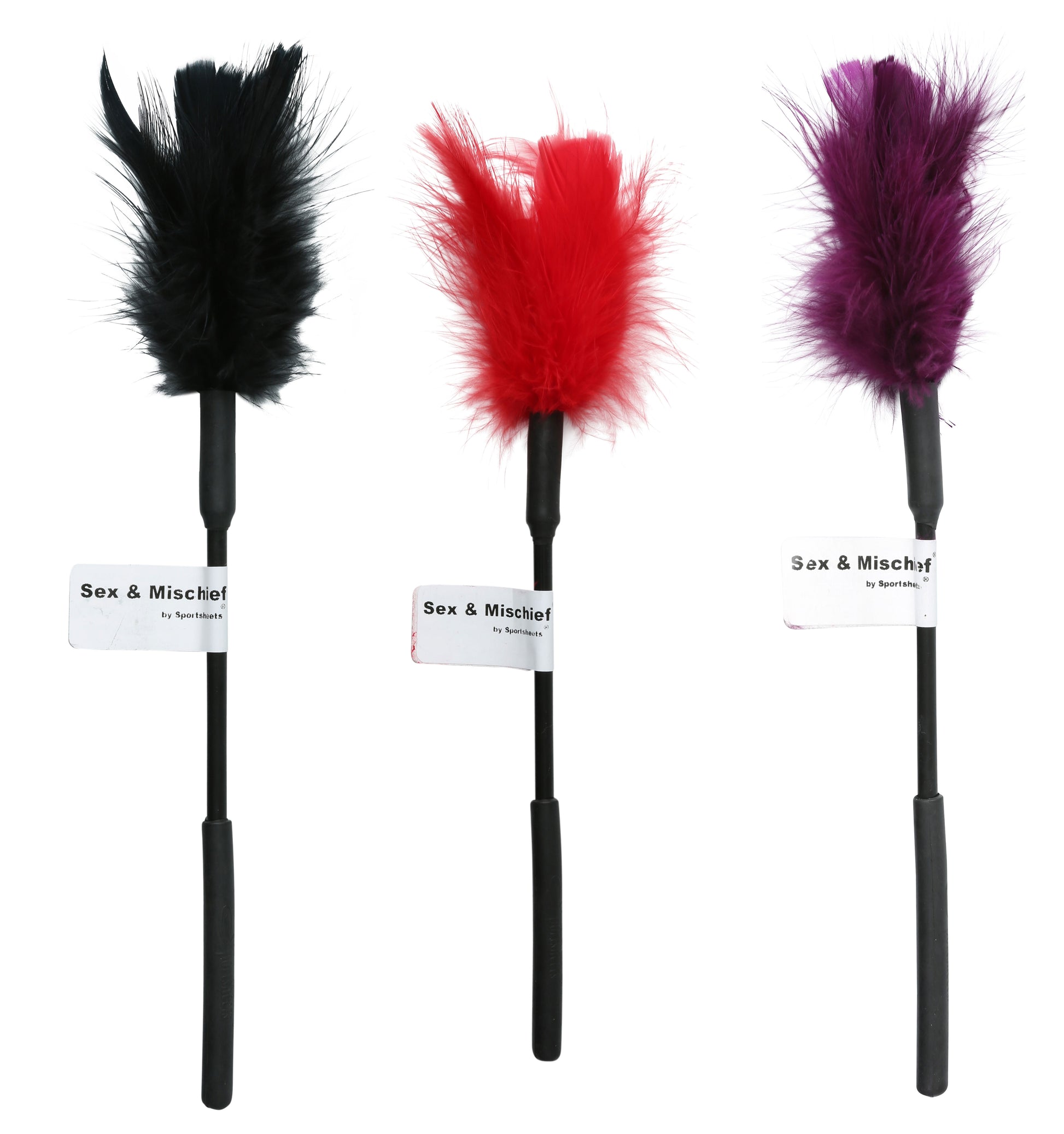 "Sex and Mischief Feather Ticklers - 18 Piece Display - Assorted Colors SS100-69"