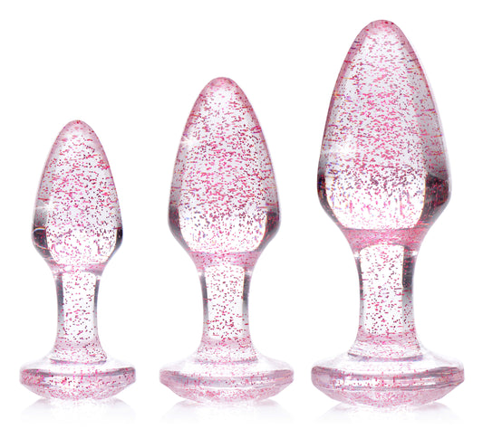 "Glitter Gem Anal Plug Set - Pink BTYS-AG587-PNK"
