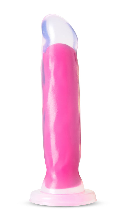 "Neo Elite Glow in the Dark - Marquee - 8 Inch  Silicone Dual Density Dildo  - Neon Pink BL-88200"