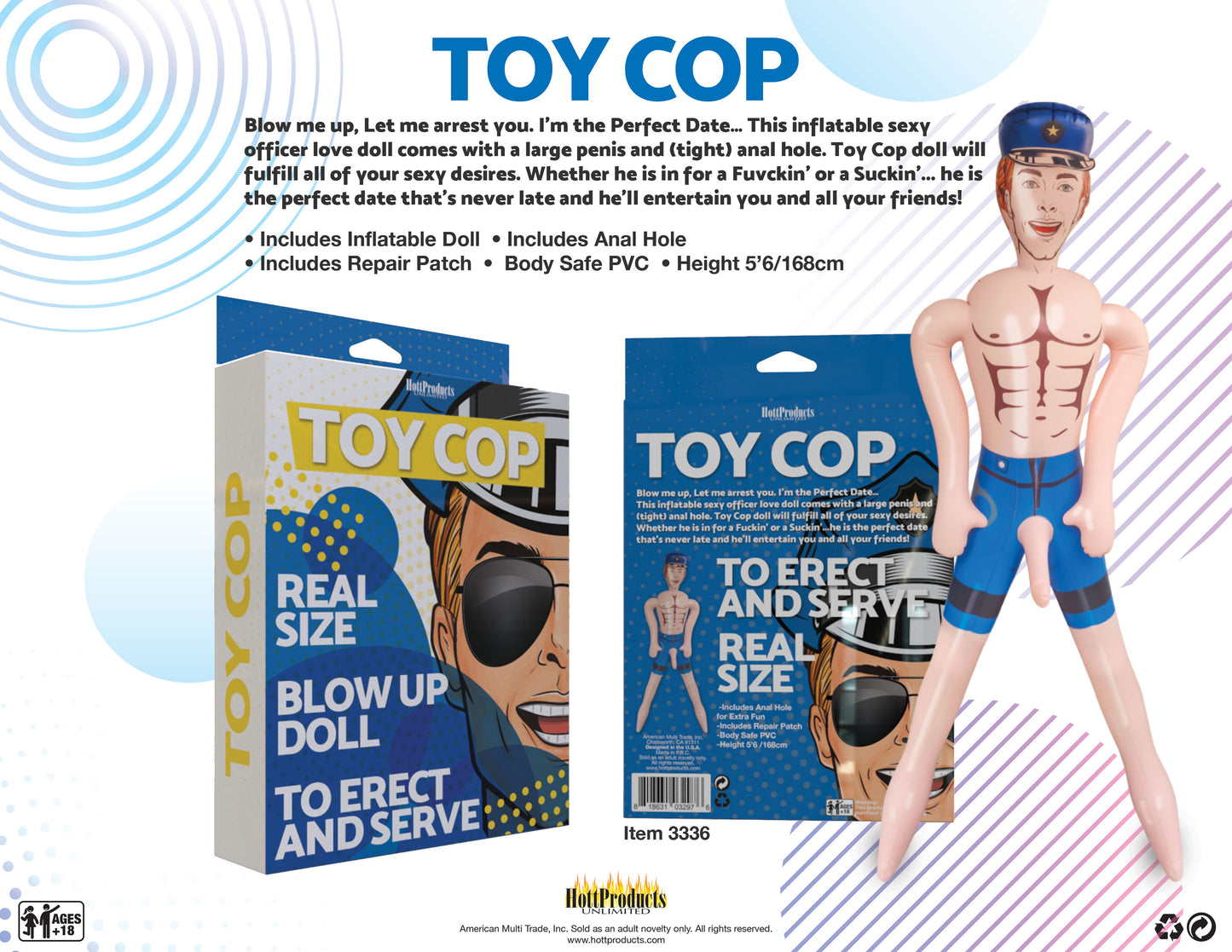 "Cop - Inflatable Party Doll HTP3336"
