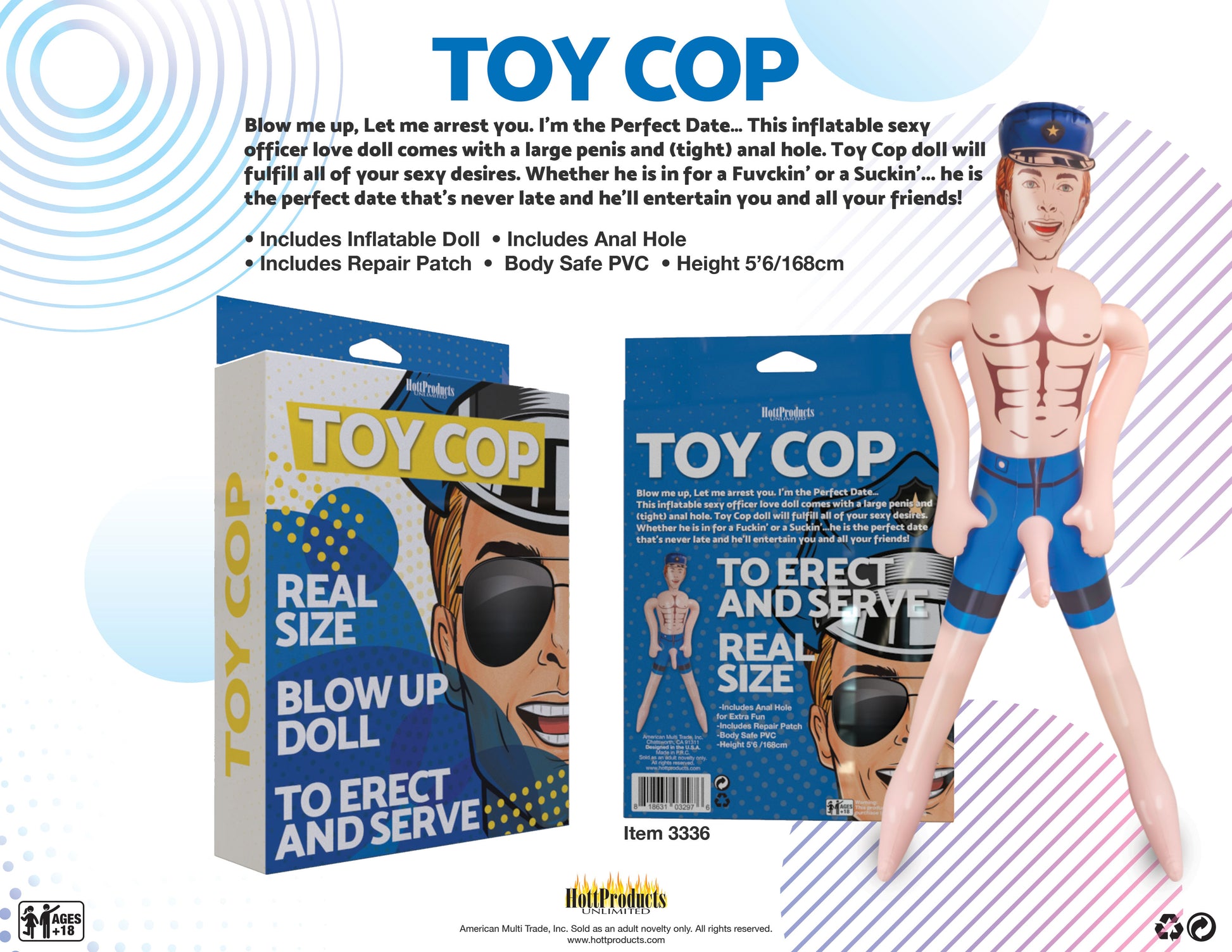 "Cop - Inflatable Party Doll HTP3336"